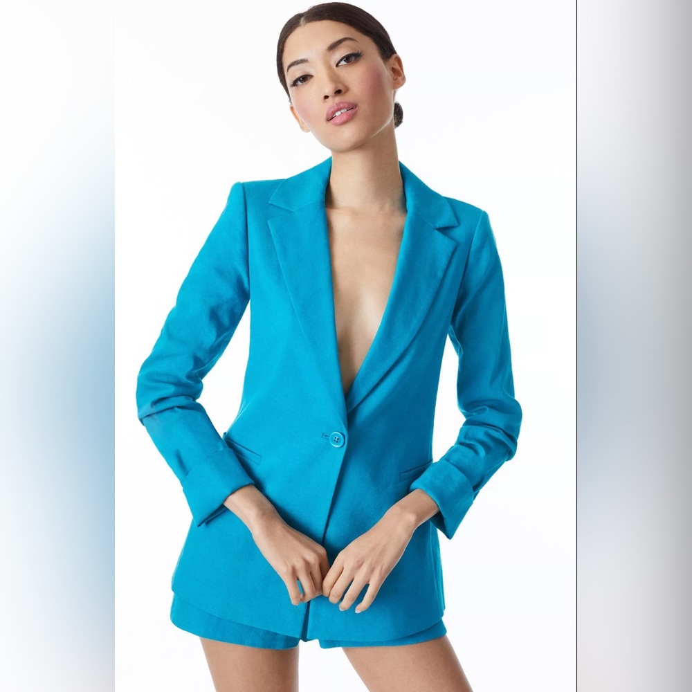 NWT Alice + Olivia Pailey Fitted Notch Collar Blazer